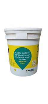 Webertec Crete, For Waterproofing Chemicals Brand Weber Ph Value 9-11 Color Milky White Solid Content 30% Packaging Size - Shri Shyam Chemicals And Hardwares - India