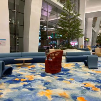 Custom-Made Axminster Wall-to-Wall Airport Carpets Available at Guangzhou Baiyun Airport - Blossom Carpet Co., Ltd. - China