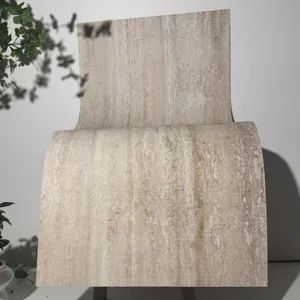 Flexible 3D Travertine Stone Panel for Exterior Walls Color Beige Origin China Thickness 3mm Trademark OEM Form Big - Qingdao Dingshang Shi Art Construction Materials Co., Ltd. - China
