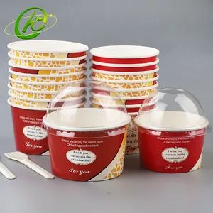 100ml Soft-Serve Food Grade Disposable Frozen Yogurt Ice Cream Paper Bowl for Dessert Bar - Wuhan Haokelao Packaging Technology Co., Ltd. - China