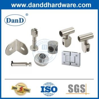 Sliding Door Stainless Steel Brass Shower Hinge Fitting Glass Door Hardware Toilet Cubicle Set Fitting Bathroom Accessory Set - D&D HARDWARE INDUSTRIAL CO., LIMITED - China