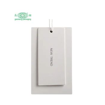 Garment Accessories Manufacturer Custom Hangtag Embossed Logo White Matte Paper Clothing Hang Tag label Tag - Hangzhou Gaoxiang Packaging Co., Ltd. - China