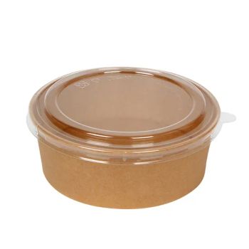 Green Eco Disposable Kraft Paper Salad Packaging Bowl with Pet PLA Lids - Taizhou Jiashun Commodity Co., Ltd. - China