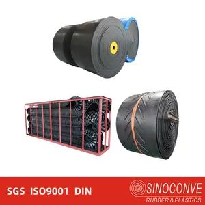 Polyester Ep450/3 Canvas Textile Cotton Fabric Carcass Rubber Conveyor Belt for Construction - Ningbo Sinoconve Belt Co., Ltd. - China