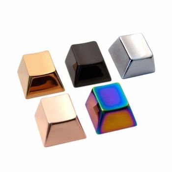 Premium Gold Silver Plated Solid Steel Artisan Metal Keycap Cherry Mx Mechanical Gaming Keyboards - Dongguan City QianXi Precision Hardware Products Co.,LTD - China