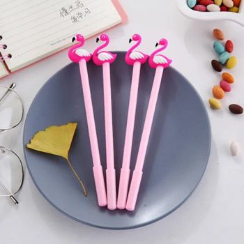 Cute Pink Flamingo Gel Pens in Stylish Carrying Case Size 19cm Weight 9.7g Color Black Refillable Yes Model NO. AA06 Type Capped - Heleyou Cultural and Creative(Wuxi) Co., Ltd. - China