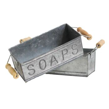 Farmhouse Galvanized Metal Flower Pots Wooden Handles Flower Vase - Fuzhou Liandesheng Trading Co., Ltd - China
