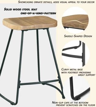 Bar Chairs with Wood Saddle Seat Kd Yes Folded No Color Maple Weight 10kg Origin China Trademark GC Condition New Material - Globecarve Co., Ltd. - China