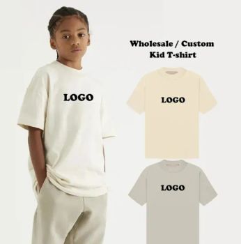 100% Cotton Blank Plain Children's T-Shirts with Label Fitted DTG Screen Print Embroidery Logo Kids T Shirts for Boys and Girls - Fuzhou Ruffonda E-commerce Co., Ltd. - China