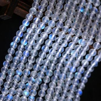 6mm Natural Light-Blue Moonstone Loose Gemstone Bead Strand Jade Gem Stone Beads - Haifeng Alaric Inc - China