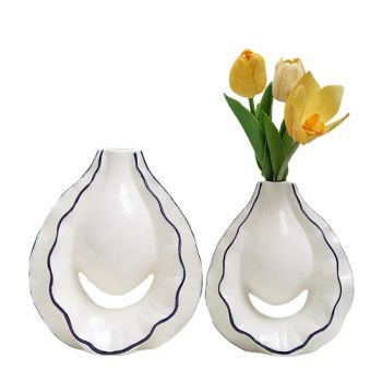 Premium Handcrafted Elegant Modern Minimalist Customizable Ceramic Flower Vases - Xiamen Ronghelin Import & Export Company Limited - China