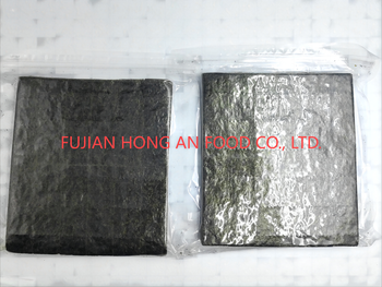 Sushi Nori Roasted Nori Sheets Grade A Shelf Life 12 month Flavor Savory, Briny Place of Origin China Texture Thin Yet Durable - FUJIAN HONG AN FOOD CO., LTD. - China