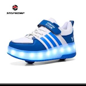 Fashion Magic Tape PU Leather Outdoor Sports Unisex Roller Skate Shoes Ex-25s4029 - QUANZHOU QIRUN TRADING CO., LTD. - China