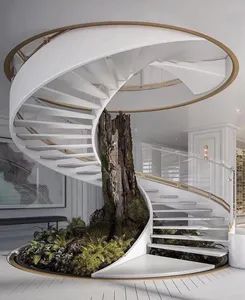 Elegant Indoor Decorative Glass Railing for Curved Metal Stairs - Foshan Darnuo Hardware Products Co., Ltd. - China