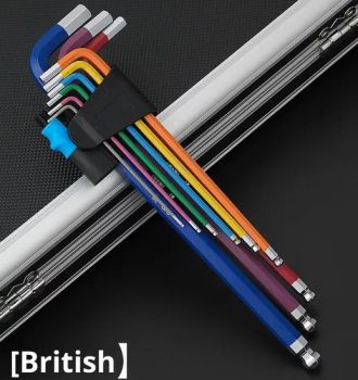 Colorful Inner Hex S2 Steel Allen Wrench Set with Extended Ball End - Zhangzhou Builder Hardware Co., Ltd. - China