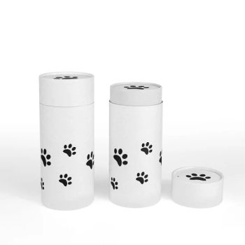 Firstsail Manufacturer Bio Cat Paw Print Pet Urns Cremation Ashes Funeral Supplier Scatter Tubes Round Packaging Box Animal Casket Coffin - Shenzhen First Sail Packaging Design & Production Co., Ltd. - China