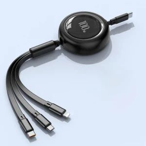 OEM Custom Pd100W a-Pple 27W 3 in 1 Retractable Charging Cable Multifunction Phone Charger Cable for iPhone Samsung Android - Shenzhen D-Wireless Co., Ltd - China