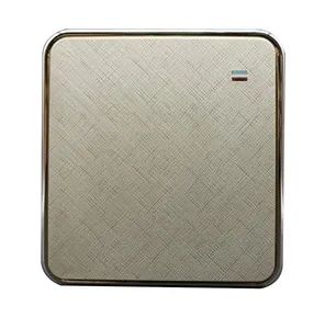 Premium Gold Grey Fabric Texture Electric Wall Switches 250V Size 86*86mm Network None Model NO. S38 Warranty Other Trademark - Wenzhou Mvava Electrical Technology Co.,Ltd - China