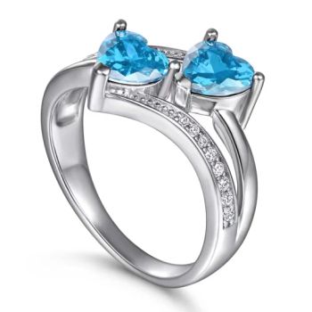 Fashion Jewelry 925 Sterling Silver Ring Wedding Heart Rings for Women - Beach Gem & Jewelry Co., Ltd. - China