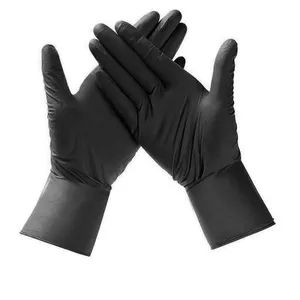 Disposable Black Latex Gloves Powder Free Safety Gloves for Work Examination Cleaning Beauty Salons (YQD1-1) - Hangzhou Yuqiang Technology Co., Ltd. - China