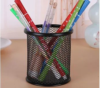 Office Supplies Iron Net Storage Pen Holder Decoration Color Black Origin Yiwu Feature Iron Style Simple Condition New Material - Yiwu P&Y Stationery Factory - China