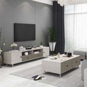 Modern Living Room Furniture MDF Top TV Stand and Coffee Table Set for Home Hotel - ULINK FURNITURE GROUP LIMITED - China