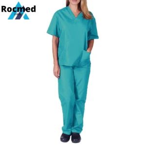 Cotton Polyester Elastic Pocket V Neck Custom Unisex Uniform for Surgical Operation Theatre Room/Scrub Uniform Nurse and Doctor Scrub for Men and Women Nursing - Zhangjiagang Roc Medical Technology Co., Ltd. - China