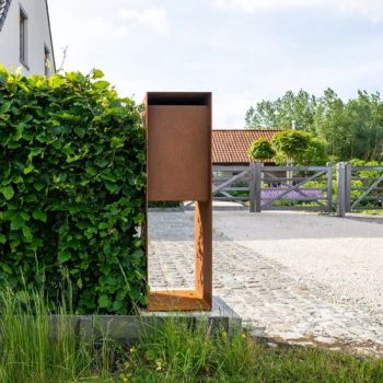 Corten Steel Standing Mailbox Home Metal Letter Boxes with Key Lock - Henan Smallalley Trading Co., Ltd. - China