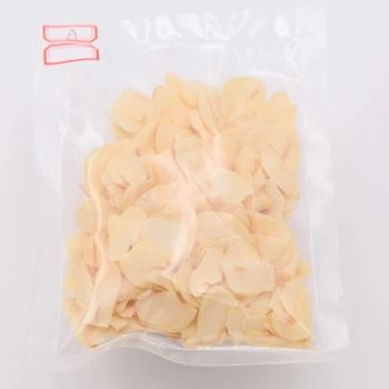 New Crop Chinese Dehydrated Garlic Flake Style Slice Origin China Type Pure White HS Code 0712905090 Color White Skin - Shandong Youmi Food Additives Co.,Ltd. - China
