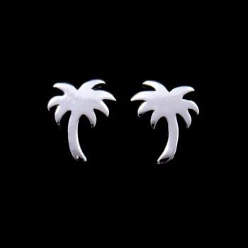Ocean Coconut Tree Plain Silver Plant Accessory Engagement Jewellery Earrings - Shenzhen Chenqi Limited - China