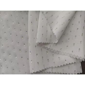 100% Polyester Jacquard Fabric with Silver Thread Perfect for High-End Fashion Garments Such as Evening Wear, Dresses, and Accessories - Suzhou Huiyu Textile Co., Ltd - China