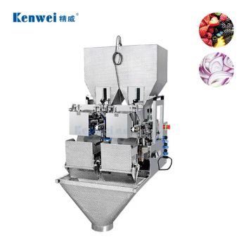 2 Heads Belt Linear Weigher Packing Machine for Weighing and Feeding Vegetables Salad or Other Sticky Materials - Guangdong Kenwei Intellectualized Machinery Co., Ltd. - China