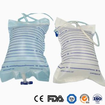 CE Cheaper Price 1000ml 1500ml 2000ml China Adult Medical Disposable Urine Drainage Bags Leg Urine Bags Urine Collection Bags - Shijiazhuang Huachong Biotech Co., Ltd. - China