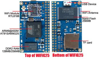 Low Cost Linux Embedded WiFi Module Weight 5g Pcb_layers 6 Size 50 X 30 Mm Line_level Ttl 3.3v Flash 256mb Nand Flash Pwm_lines Up To 6 - Tech Sac Technology Solutions - India