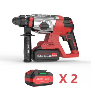 Glgw High Power Brushless Rotary Hammer for Industrial DIY Demolition Rotary Hammer Tool Set with 2PCS 4.0ah 6.0ah 20V Batteries - Ningbo GLGW Nova Materials Technology Co., Ltd. - China