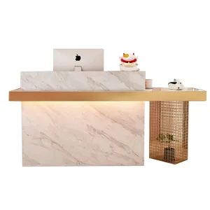 Simple Modern Light Luxury Cashier Counter Bar Counter Shop Reception Desk - Henan Eminent Medical Devices Co., Ltd. - China
