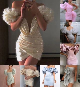 Short Cocktail Dress Vestidos Evening Gown Ruffles Prom Dresses Ld1159 - Suzhou Leader Apparel Co., Ltd. - China