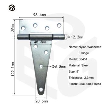 Market One's Own Products Round Corner Flap Outdoor T-Hinge for Doors and Windows - Zhongshan Safe and Firm Hardware Products Co., Ltd. - China