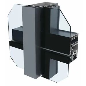 Modern Systems Featuring High-Quality Tempered Glass Panels Curtain Wall Profile - Shanghai Reliance Alu Co., Ltd. - China