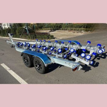 27FT Wobbly Roller Aluminum Boat Trailer 25-26FT Boats in Sales - QINGDAO HILLSIDE VECHICLE CO., LTD. - China