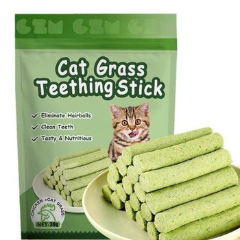 Cat Grass Stick Pet Snack Hairball Remover Gentle Hair Removal Instant Food Bag for Cats - pre.pet - China