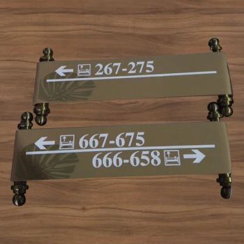 Hotel Directional Sign Stainless Steel Etched Plaque Origin China Trademark YZG Payment Terms: T/T Waterproof - Shenzhen Yazhigao Logo Making Co., Ltd - China