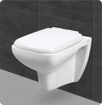 Ceramic Wc Wall Mount Material Ceramic Space Efficiency High Hygiene Level Enhanced Country of Origin Made in India Installation Method - Gedhar Steel Sturring & Building Material Store - India