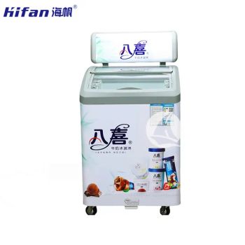 Supermarket Curved Custom Deep Freezers Commercial Sliding Commercial Glass Door Horizontal Chest Turkish Ice Cream Display Freezer Mini Freezer for Ice Cream - Qingdao Haifan Cold Chain Technology Co., Ltd. - China