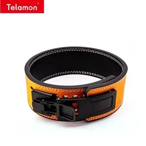 Cow PU Leather Weight Lifting Belt with Clasp Self-Locking 7mm 13mm Thicken - Telamon Sports Goods (Shanghai) Co., Ltd. - China