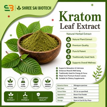 Kratom Leaf Extract - SHREE SAI BIOTECH - India