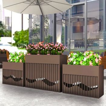Custom Urban Outdoor Century Modern Flower Pots Garden Plant Box Oversize Planters - Chongqing Arlau Civic Equipment Manufacturing Co., Ltd. - China