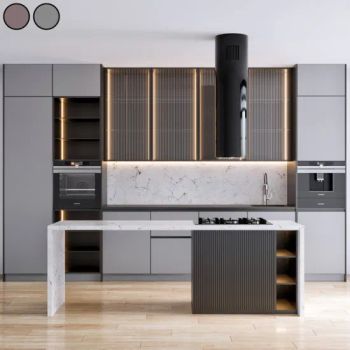 PA Factory Custom PVC Kitchen Cabinets Designs Cuisine and Other Kitchen Furniture Modern Kitchen Cabinet Islands - Guangdong Baishan Furniture Co., Ltd. - China