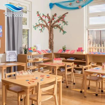 Montessori Daycare Furniture Supplies Free Design Nursery Preschool Childcare Center Wooden - Dalian West Shore Wood Co., Ltd. - China