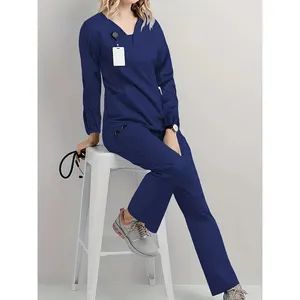Breathable Long Sleeve Winter Nurse Scrubs 2 Pieces Hospital Uniforms Medical Scrubs - Nanchang Ketai Safety Protective Articles Co., Ltd. - China
